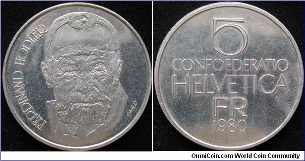 5 Francs
Cu-Ni
Commemeorative
F. Hodler