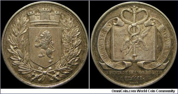 Agents de change, France.

A stockbroker's jeton de presence this piece is a post-1880 restrike using original dies. In these cases you must check the edges of French medals, plain edges are normally originals.                                                                                                                                                                                                                                                                                                
