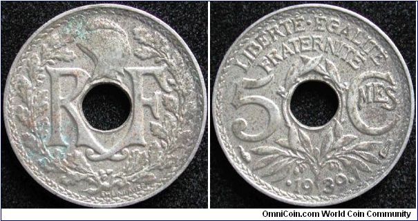 5 Centimes
Nickel bronze