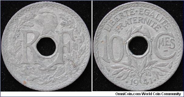 10 Centimes
Zinc
Dash under MES
Date between dots