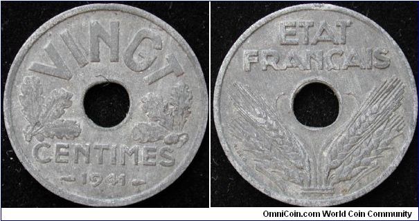 20 Centimes
Zinc
Vichy