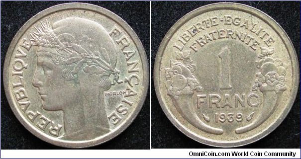 1 Franc
aluminium bronze