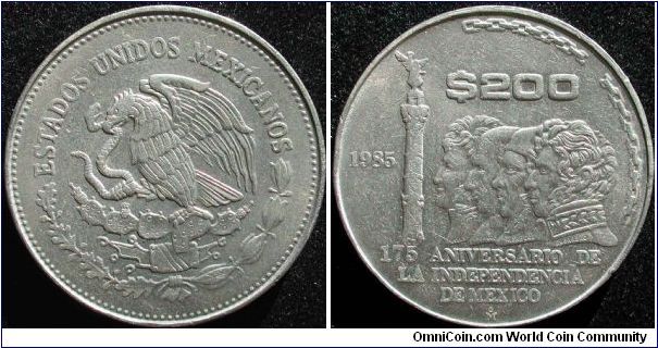 200 Pesos
Cu-Ni
175 years independence