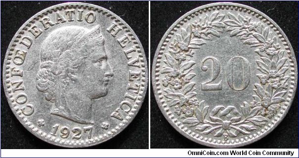 20 Centimes
Nickel