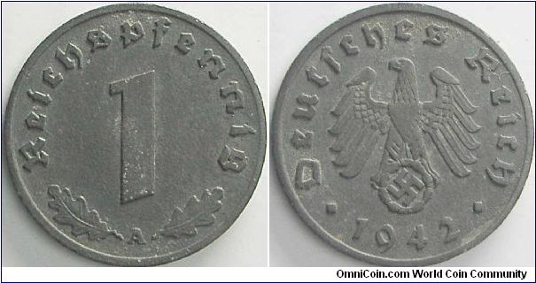 1 Reichspfennig.                                                                                                                                                                                                                                                                                                                                                                                                                                                                                                    