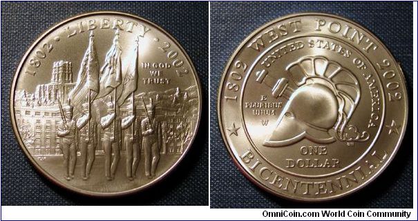 2002-W West Point Bicentennial Commemorative Silver Dollar