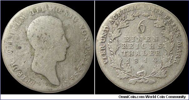 1/6 Thaler, Prussia.

Berlin mint.                                                                                                                                                                                                                                                                                                                                                                                                                                                                                