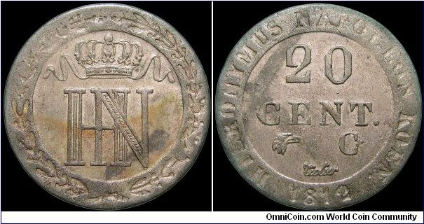 20 Centimes, Westphalia.                                                                                                                                                                                                                                                                                                                                                                                                                                                                                            