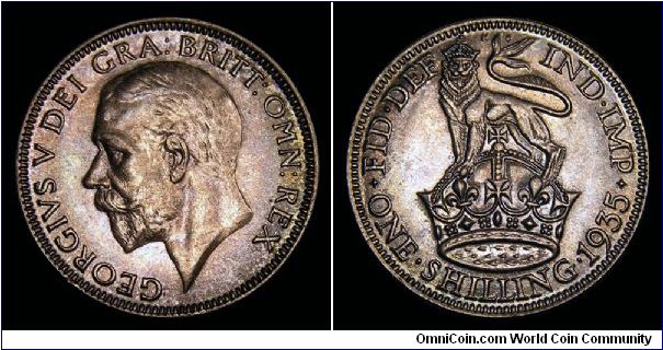 1935 Great Britain Shilling, George V. KM.833. Spink 4039. UNC.