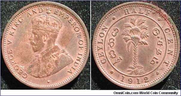 1/2 Cent
Copper