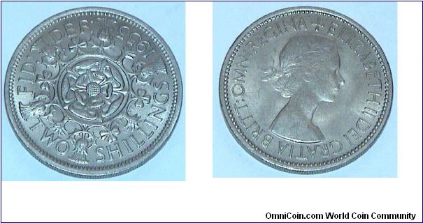 2 Shillings Q Elizabeth II