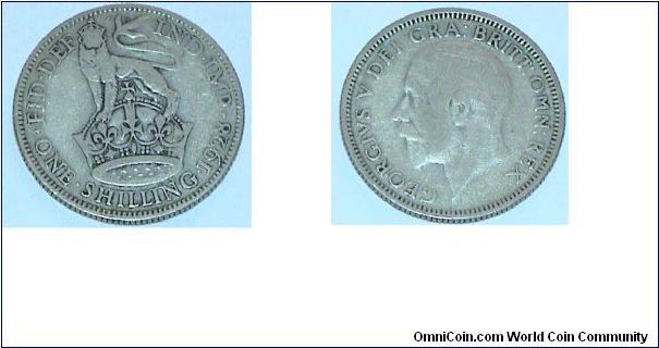 1 Shilling. English Shilling. George V.