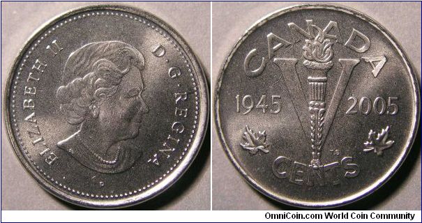 5 Cents.

1945-2005 commemorative.                                                                                                                                                                                                                                                                                                                                                                                                                                                                                