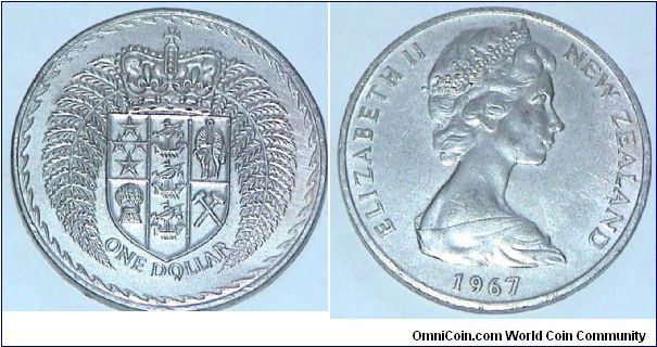 1 Dollar. QE II.  Commemorative for Introduction of Decimal Currency