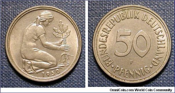 1950-F Germany 50 Pfennig