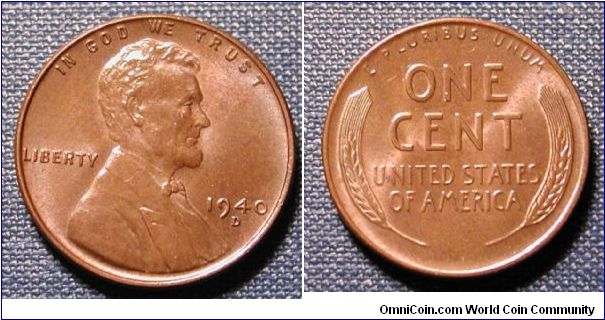 1940-D Lincoln Wheat Cent