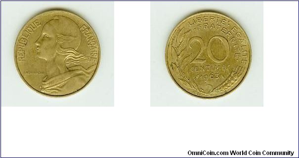 Nice date on this 20 centimes. These are getting hard to find too!