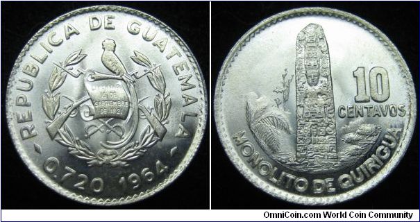 10 centavos 0.720 silver