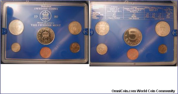 1980 Sweden Mint Set