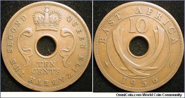 10 cents
bronze
Elizabeth II
East Africa
