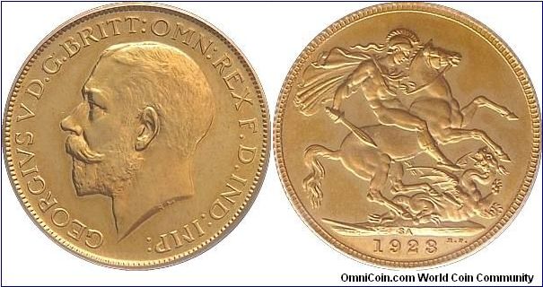 1923 South Africa Proof Sovereign