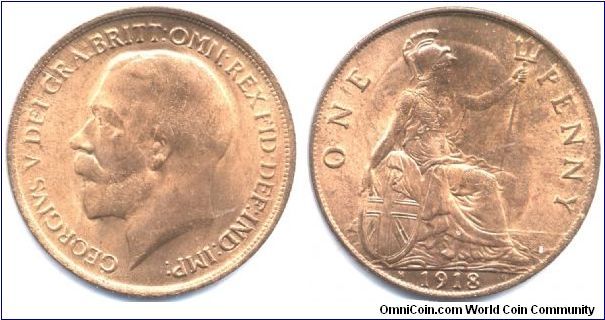 1918 Heaton Mint Penny BU