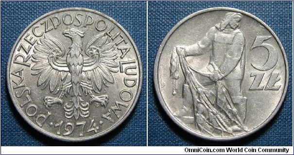 1974 Poland 5 Zloty