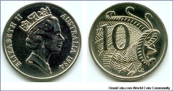 Australia, 10 cents 1994. 
Queen Elizabeth II.