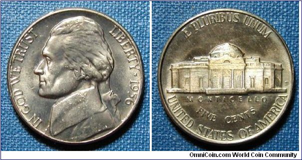 1956-D Jefferson Nickel