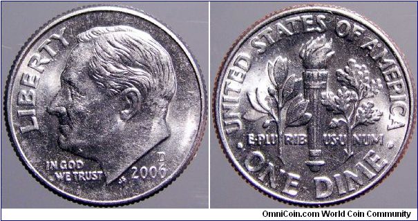 Dime.

Denver mint from circulation.                                                                                                                                                                                                                                                                                                                                                                                                                                                                              