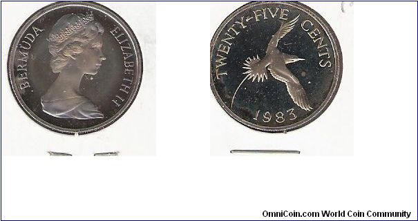 1983 25 cents 10000 mint