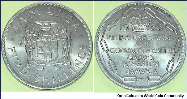 5 Shillings. VIII British Empire & Commonwealth Games, Kingston Commemorative