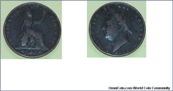 1 Farthing. George IV