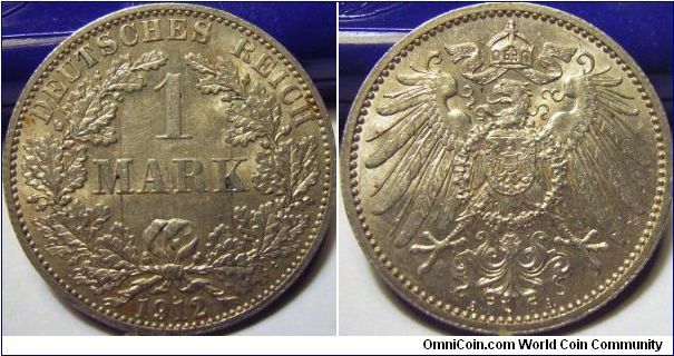Germany 1912 1 mark. aUNC grade. SOLD! $2.50