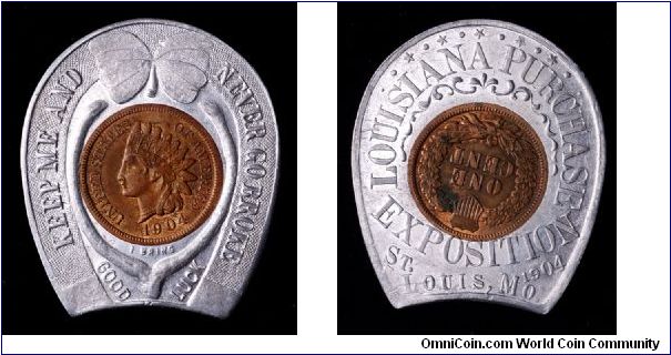 St. Louis, Louisiana Purchase Exposition, 1904 Indian head Encased Cent