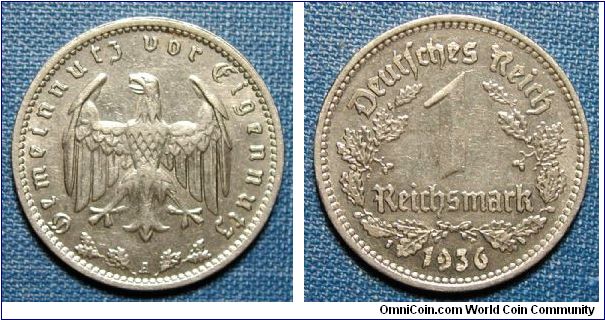 1936-A Germany 1 Reichsmark
