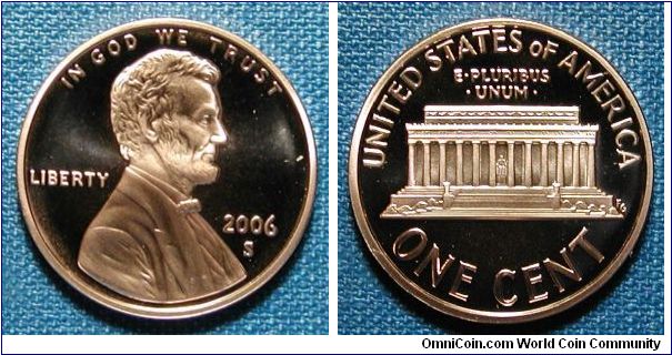 2006-S Lincoln Memorial Cent Proof