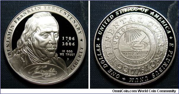 2006-P Benjamin Franklin Founding Father Proof Silver Dollar