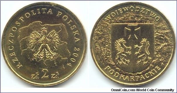 Poland, 2 zlote 2004.
Podkarpackie Voivodship.