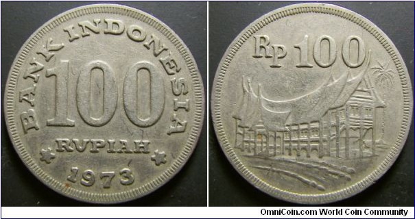 Indonesia 1973 100 rupiah. Weight: 9.73g. 