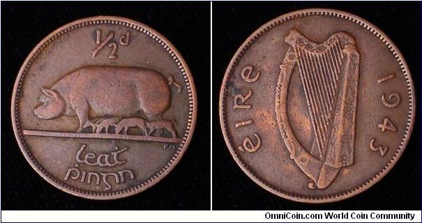 1943 Ireland half penny

***Private Collection***