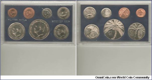Western Somoa 1974 BU set. A crack in the set though. Sold for 7USD!