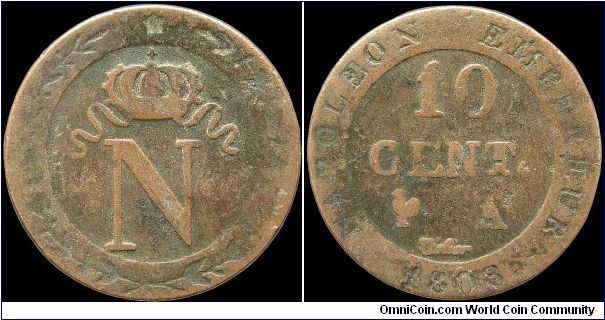 10 Centimes, Paris mint.                                                                                                                                                                                                                                                                                                                                                                                                                                                                                            