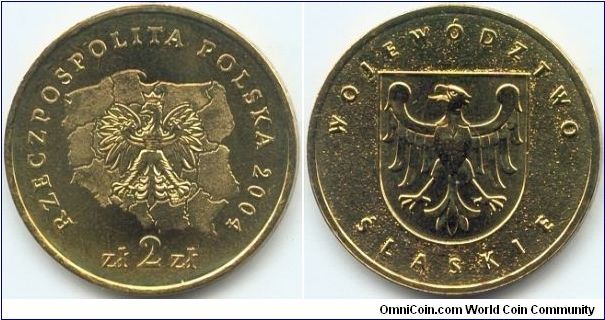 Poland, 2 zlote 2004.
Slaskie Voivodship.