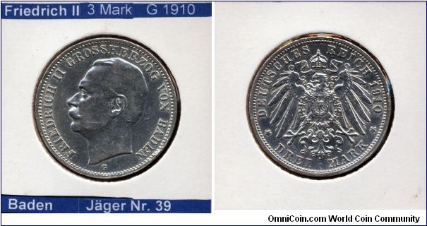 3 Mark Friedrich II Mintmark G