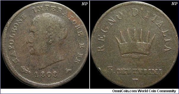 3 Centesimi, Napoleonic Kingdom of Italy.

Venice mint.                                                                                                                                                                                                                                                                                                                                                                                                                                                           