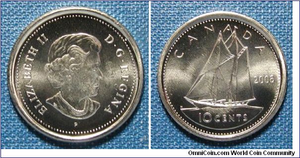 2006 Canada 10 Cents, terrible quality, taken from Mint Set.