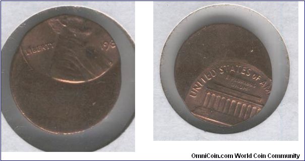 Offcenter cent, 198?, Raw.
