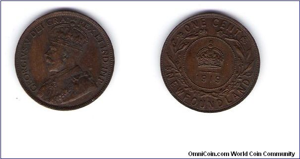 Pre CAnadian Newfoundland Large One cent