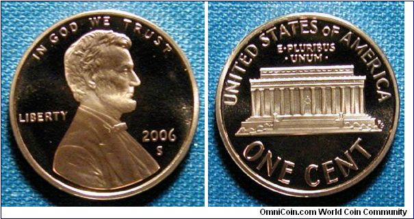 2006-S Lincoln Memorial Cent Proof